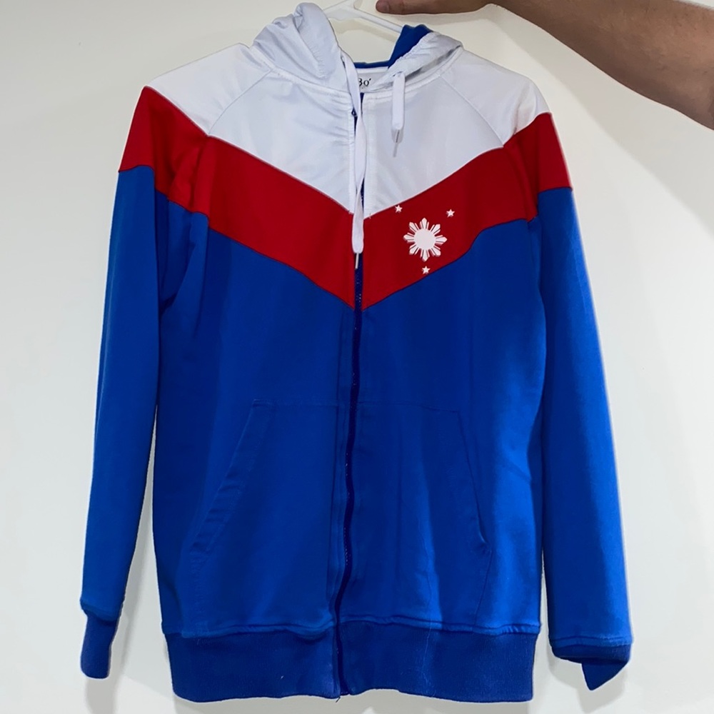 Tri-Colored Zip Up Filipino Hoodie